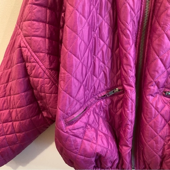 FREE PEOPLE Sz M  Puffer Doleman Bat Sleeve Drawstring Pockets Quilted Jacket - Picture 3 of 11
